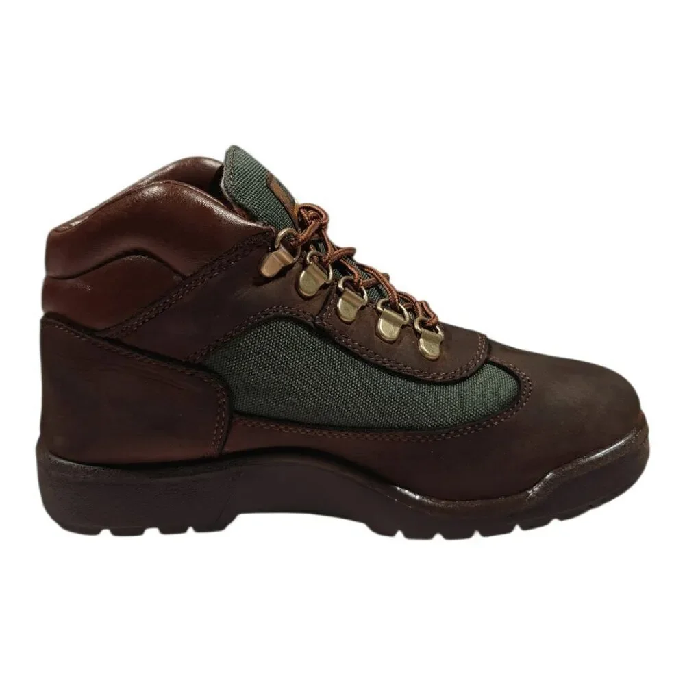 TIMBERLAND Field Mid 'Brown/Dark Olive' Hiking Boot Kid's Size 4